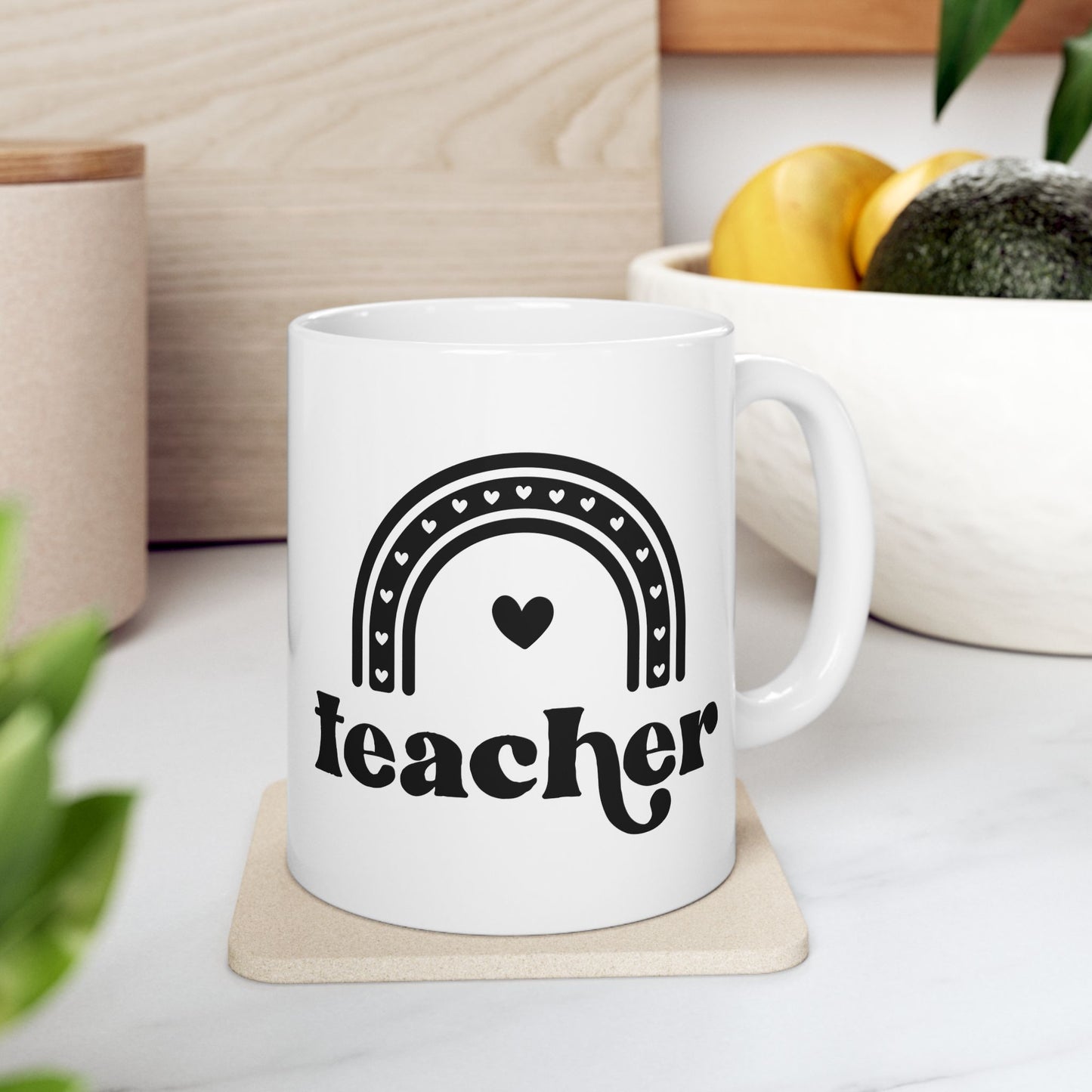 Teacher Rainbow Ceramic Mug