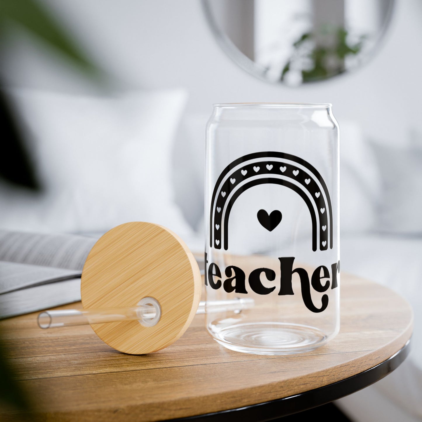 Teacher Sipper Glass - Teacher Appreciation Gift 16oz