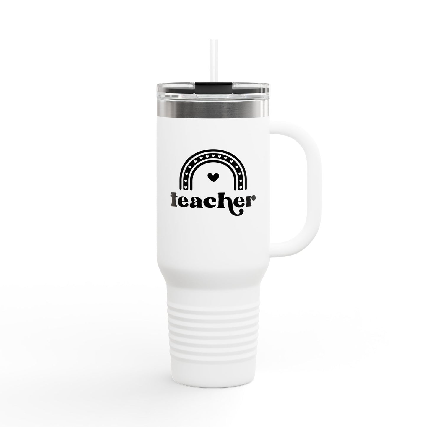 Travel Mug - Teacher with Rainbow - Teacher Appreciation Gift