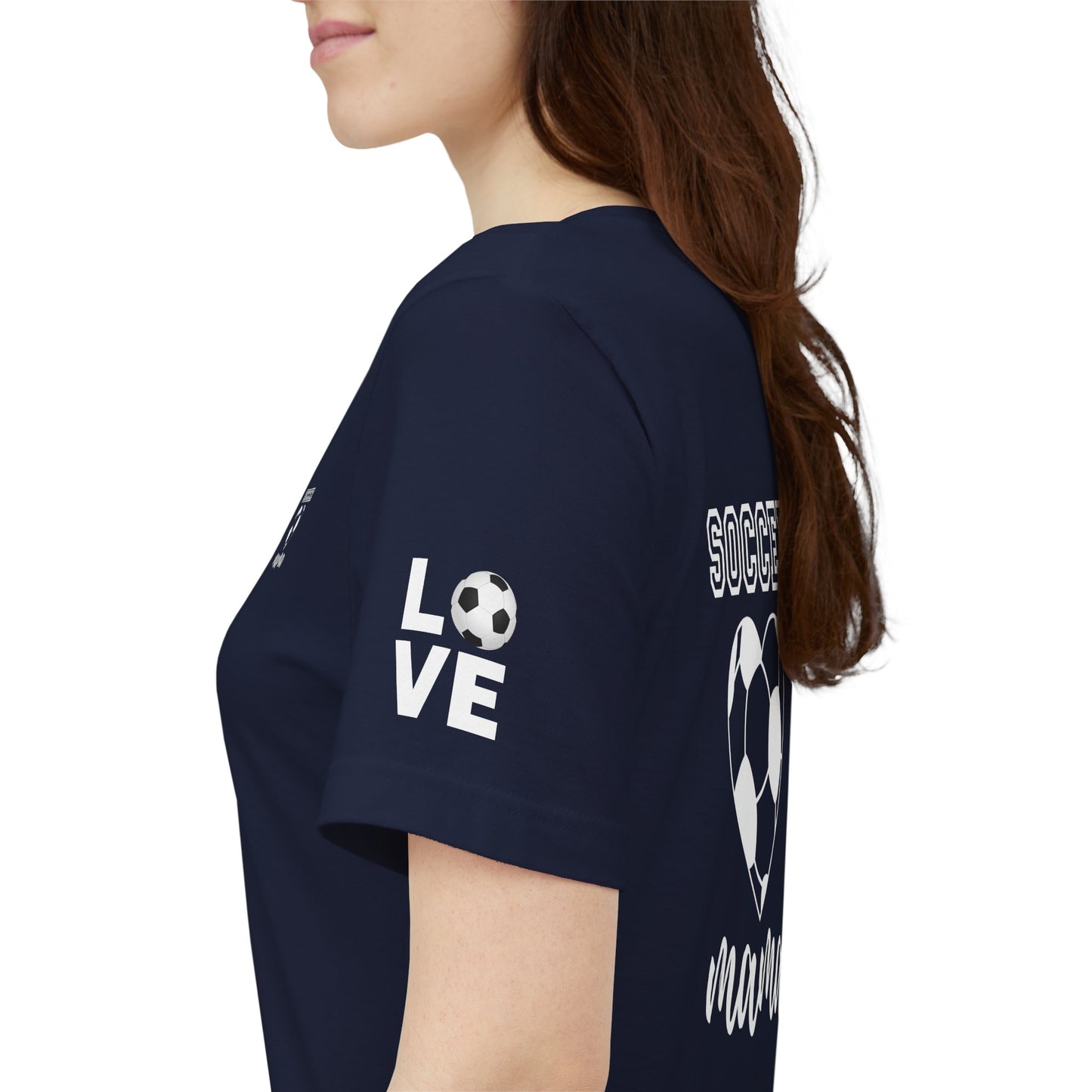 Soccer Mama Tee — Heart Soccer Ball Sideline Support Shirt