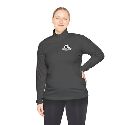 Soccer Coach Quarter-Zip Pullover — 'Coach' Graphic with Soccer Ball