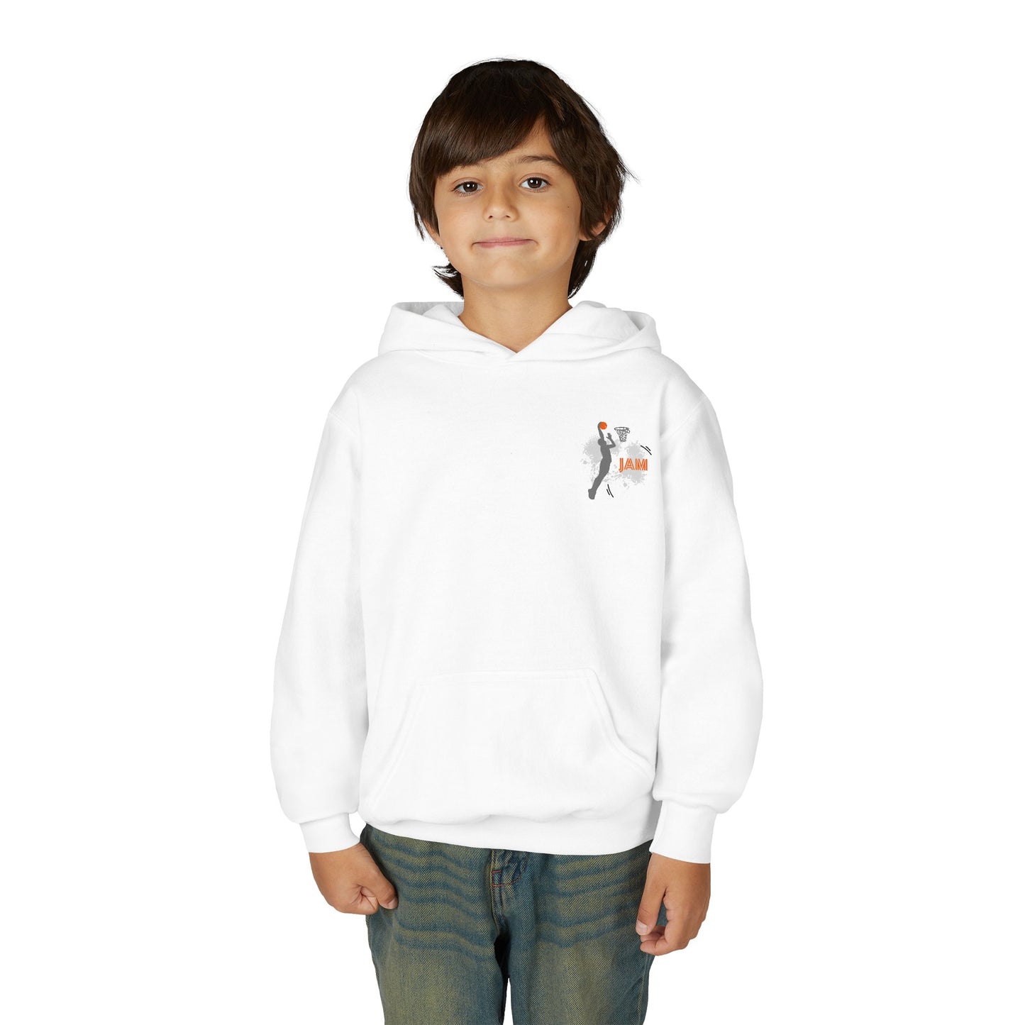 Youth Basketball Hoodie — 'Jam' Slam Dunk Graphic