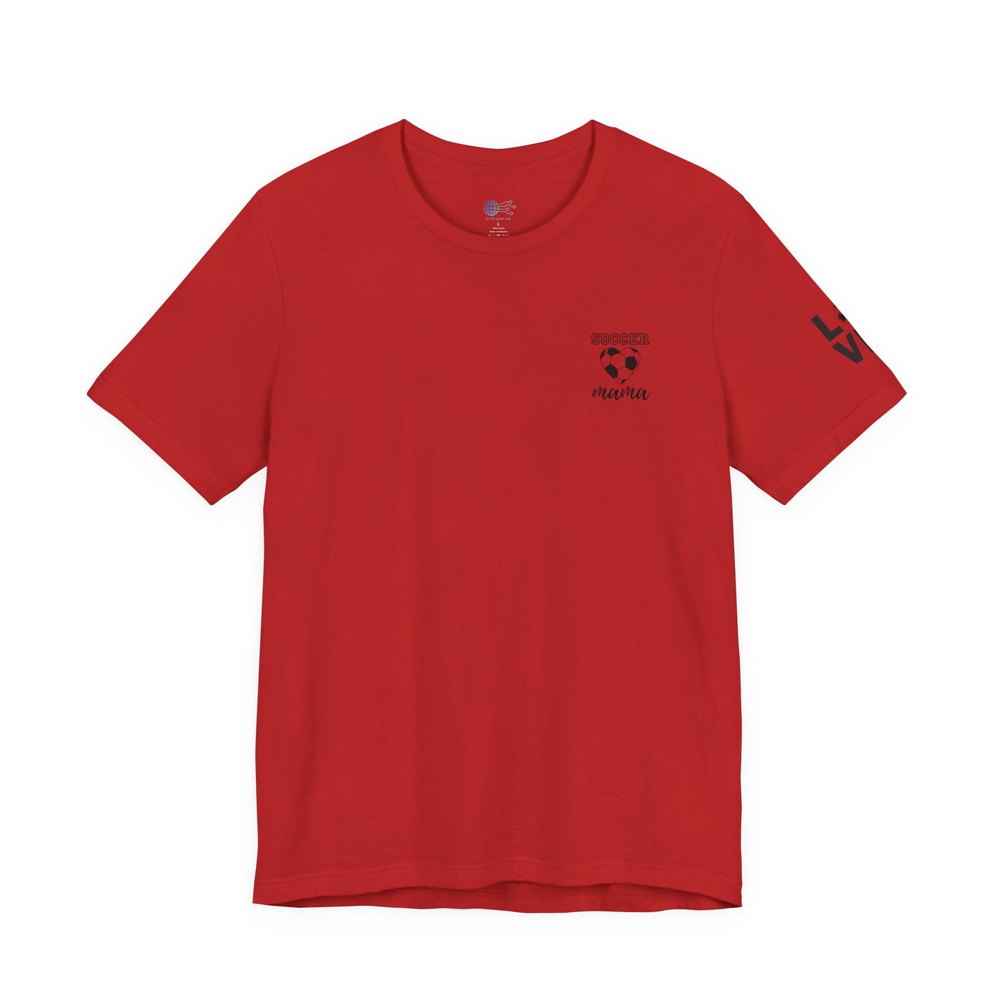 Soccer Mama Tee — Heart Soccer Ball Sideline Support Shirt