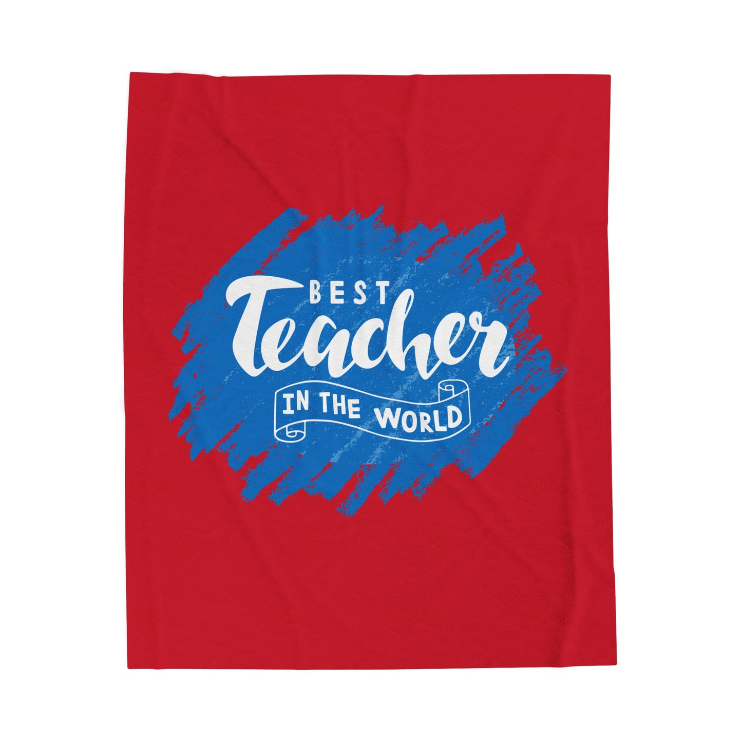 Red and Blue Veleteen Plush Teacher Blanket