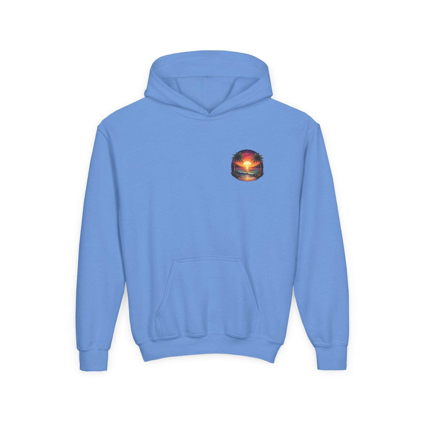 Youth Hoodie — Tropical Sunset Palm Beach Graphic
