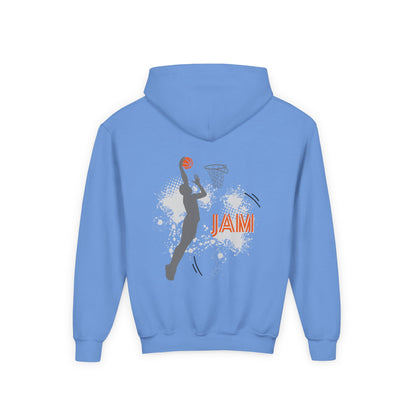 Youth Basketball Hoodie — 'Jam' Slam Dunk Graphic