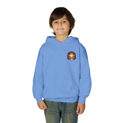 Youth Hoodie — Tropical Sunset Palm Beach Graphic