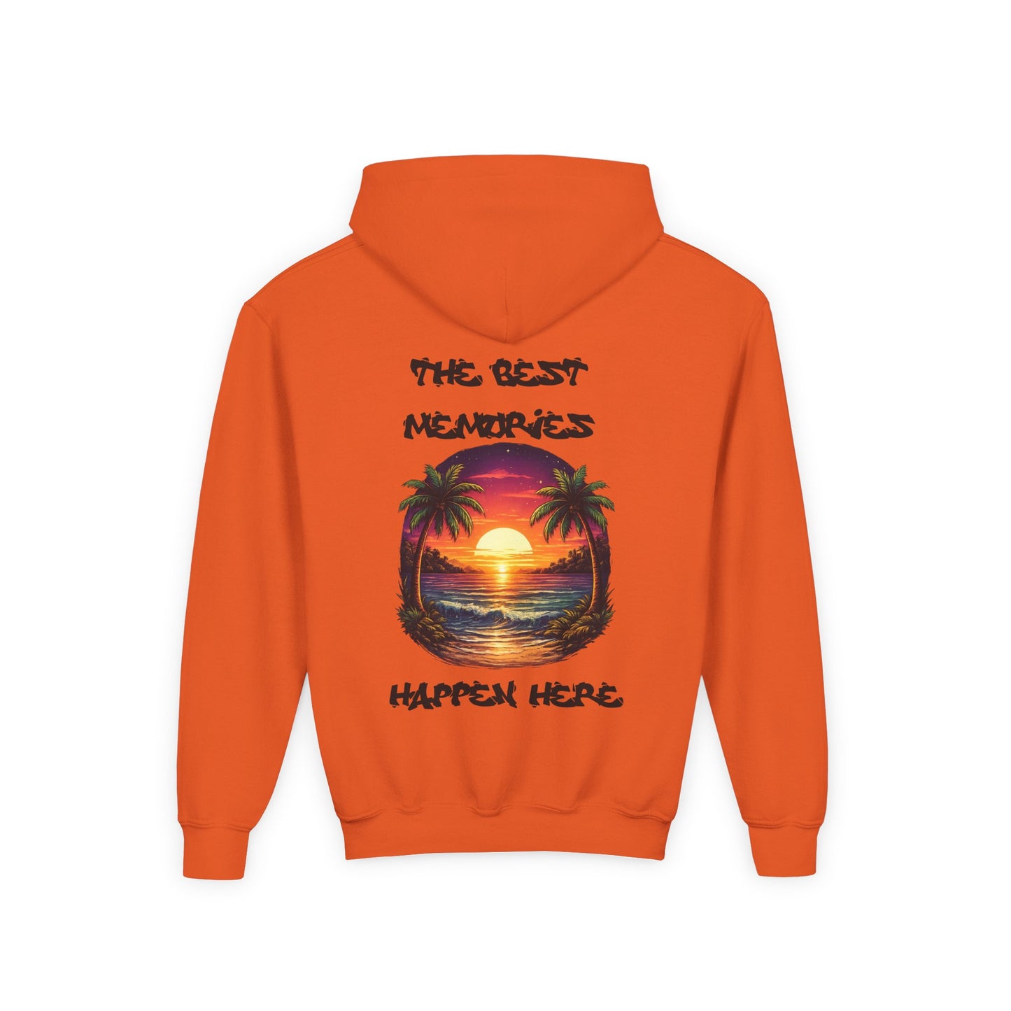 Youth Hoodie — Tropical Sunset Palm Beach Graphic