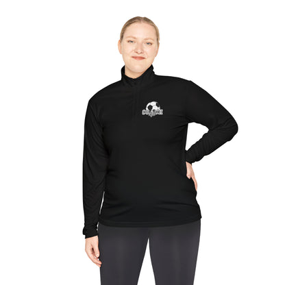 Soccer Coach Quarter-Zip Pullover — 'Coach' Graphic with Soccer Ball