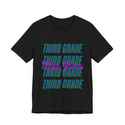Teacher T-Shirt Personalized Grade & Name Thank You Gift