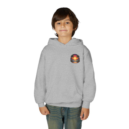 Youth Hoodie — Tropical Sunset Palm Beach Graphic