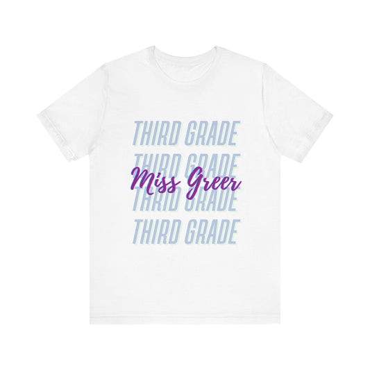 Teacher T-Shirt Personalized Grade & Name Thank You Gift