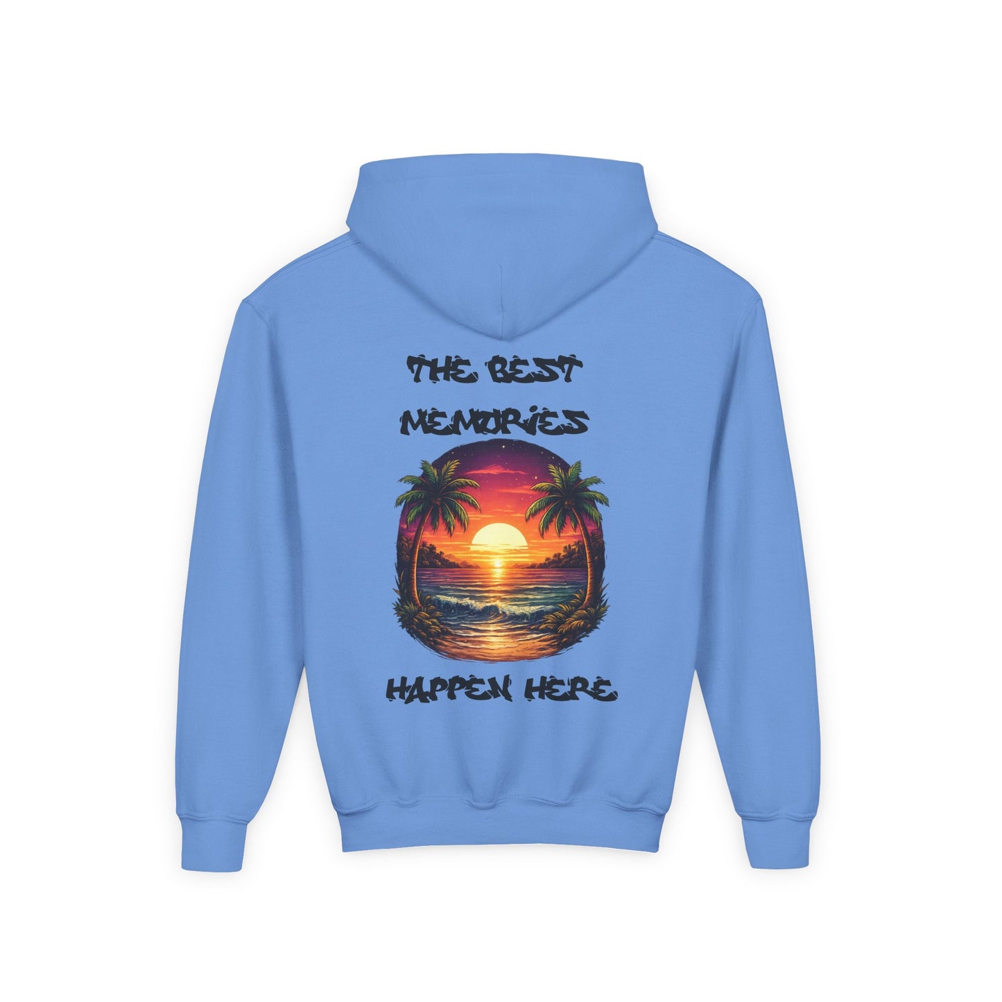 Youth Hoodie — Tropical Sunset Palm Beach Graphic