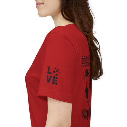 Soccer Mama Tee — Heart Soccer Ball Sideline Support Shirt