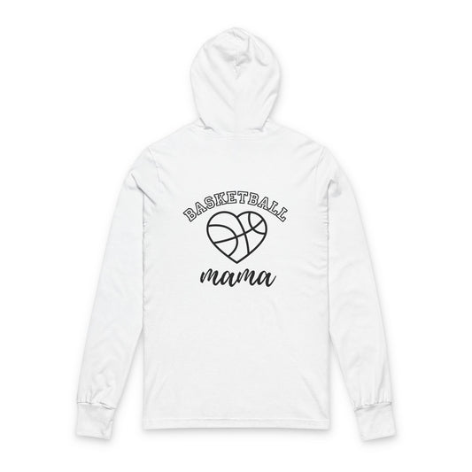 Basketball Mom Hooded Long Sleeve Tee