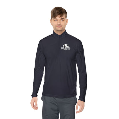 Soccer Coach Quarter-Zip Pullover — 'Coach' Graphic with Soccer Ball