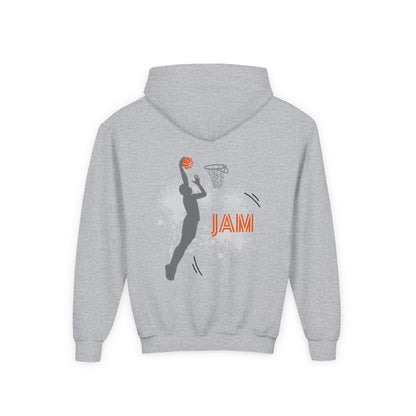 Youth Basketball Hoodie — 'Jam' Slam Dunk Graphic