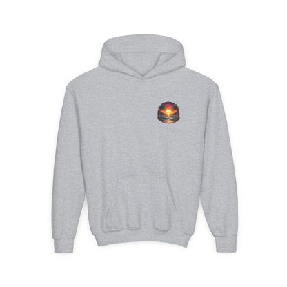 Youth Hoodie — Tropical Sunset Palm Beach Graphic
