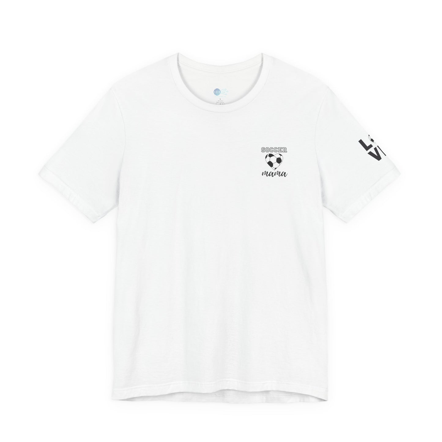 Soccer Mama Tee — Heart Soccer Ball Sideline Support Shirt