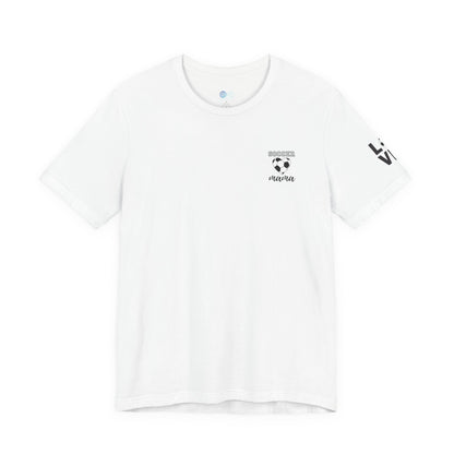 Soccer Mama Tee — Heart Soccer Ball Sideline Support Shirt