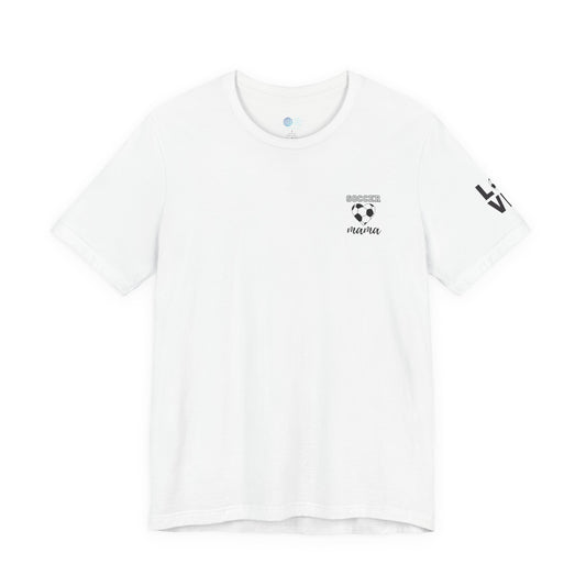 Soccer Mama Tee — Heart Soccer Ball Sideline Support Shirt