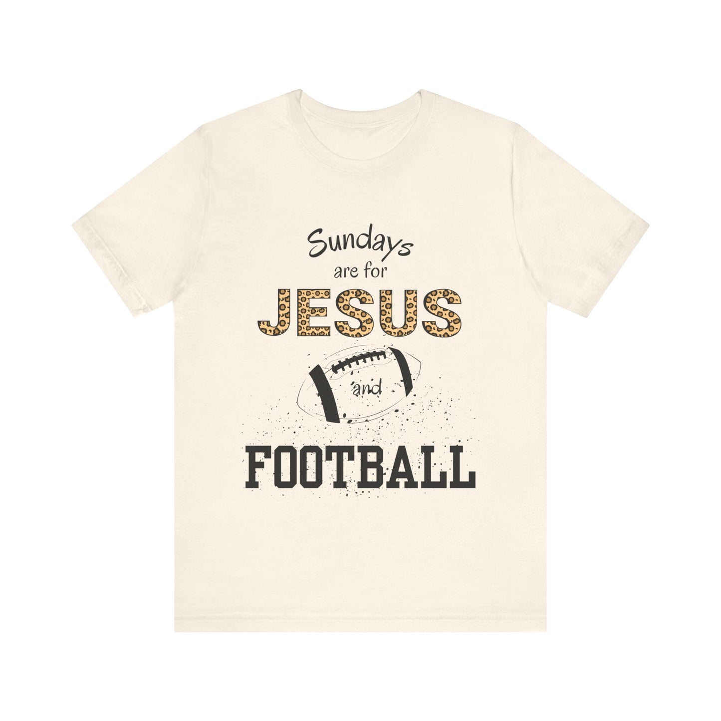 Sundays are for Jesus and Football Unisex Jersey Short Sleeve Tee