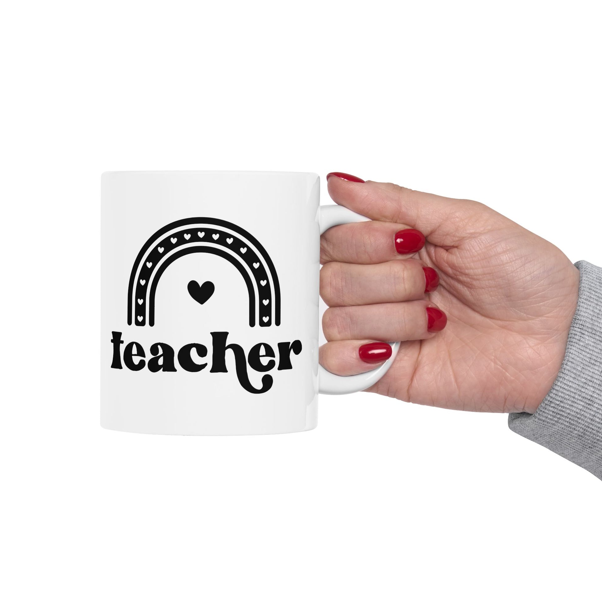 Happy Fri-Yay Teacher Mug – 11 Oz White Ceramic, Funny Weekend Gift For Educators, Co-Teachers & Professors
