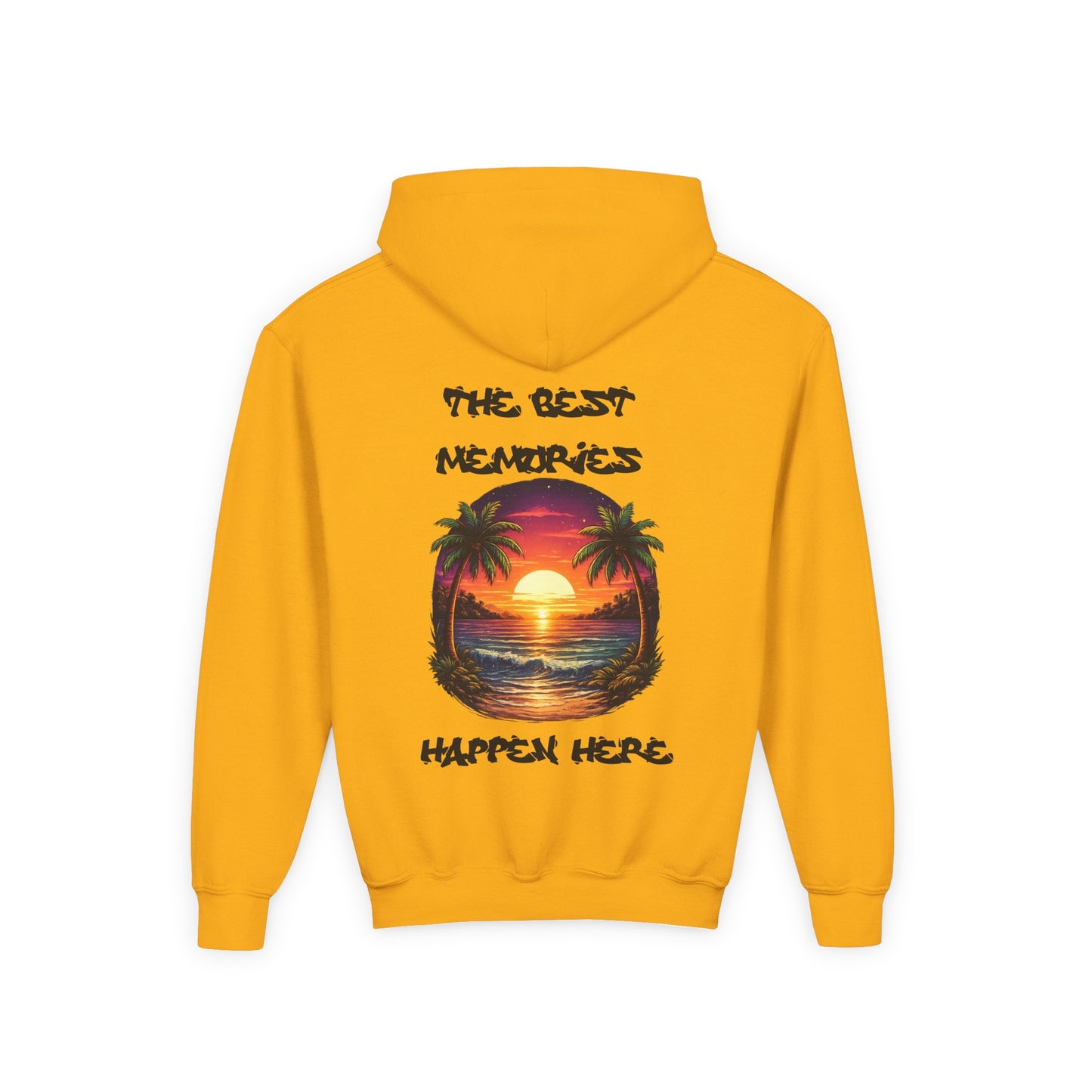 Youth Hoodie — Tropical Sunset Palm Beach Graphic