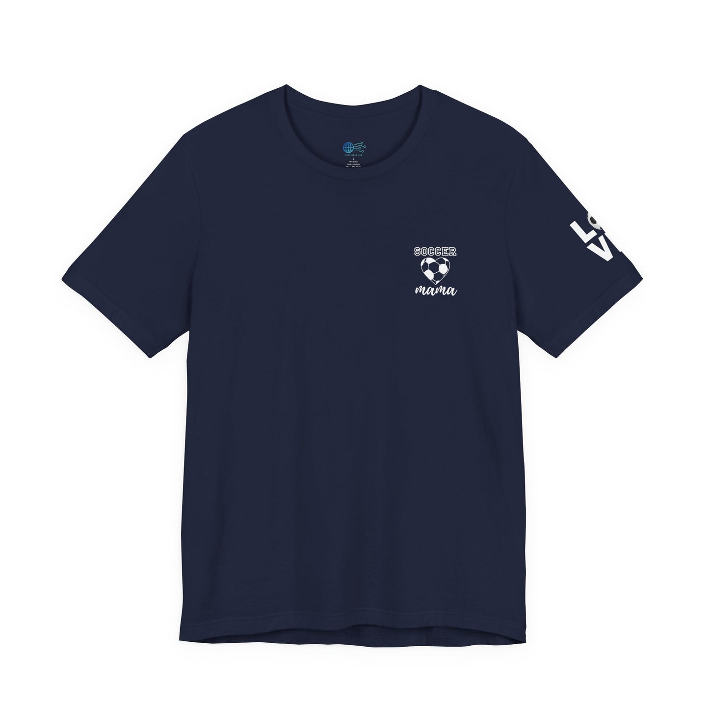 Soccer Mama Tee — Heart Soccer Ball Sideline Support Shirt