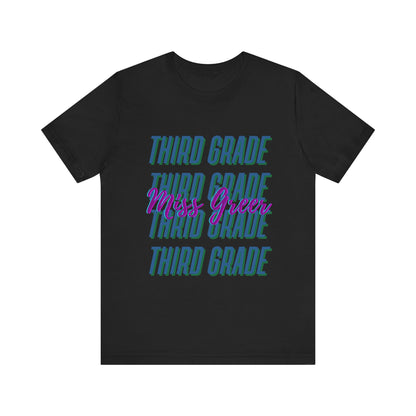 Teacher T-Shirt Personalized Grade & Name Thank You Gift