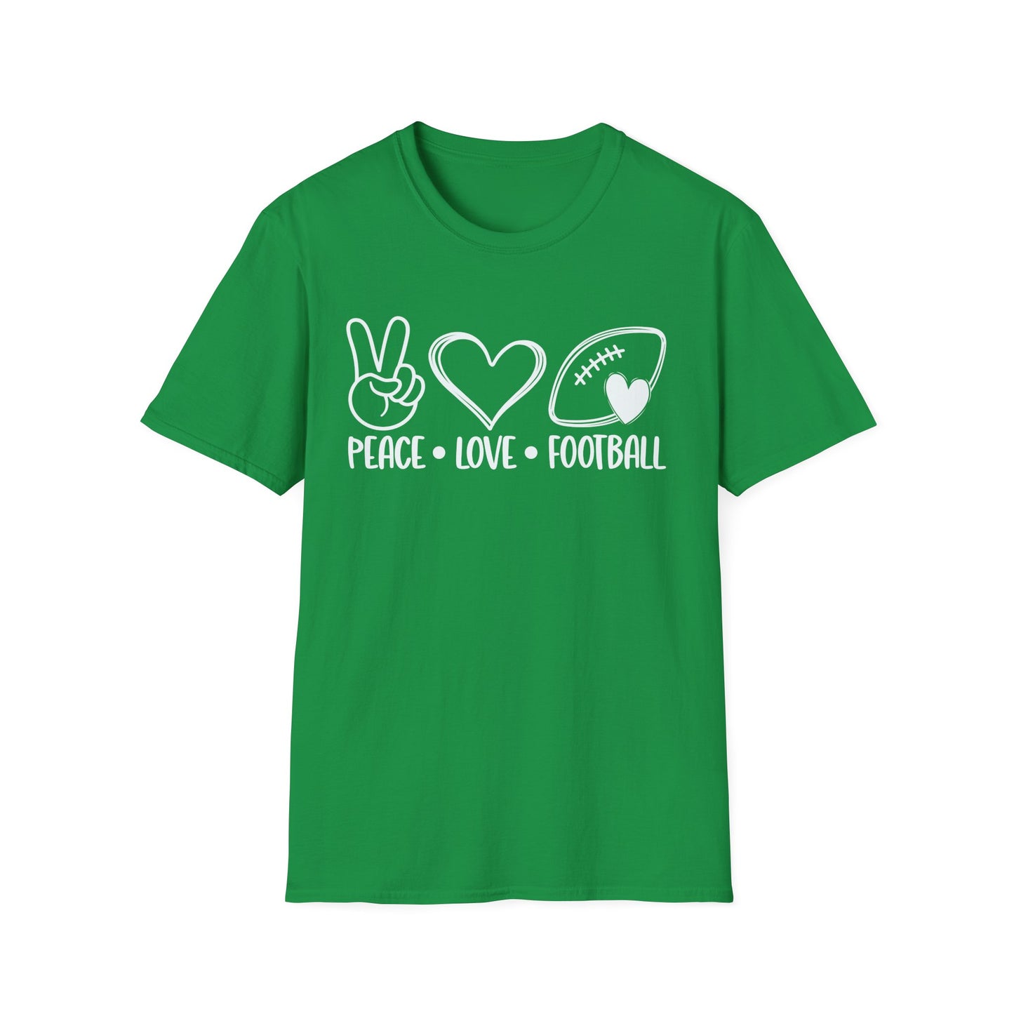 Peace Love Football Unisex Softstyle T-Shirt