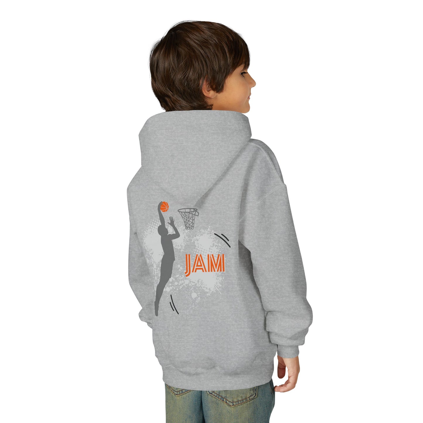 Youth Basketball Hoodie — 'Jam' Slam Dunk Graphic