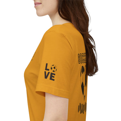 Soccer Mama Tee — Heart Soccer Ball Sideline Support Shirt