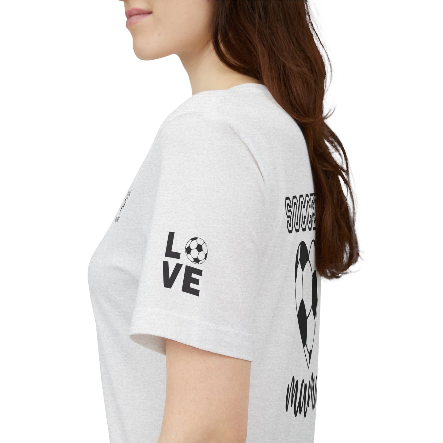 Soccer Mama Tee — Heart Soccer Ball Sideline Support Shirt