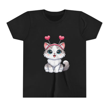 Youth Short Sleeve Cat Graphic Tee