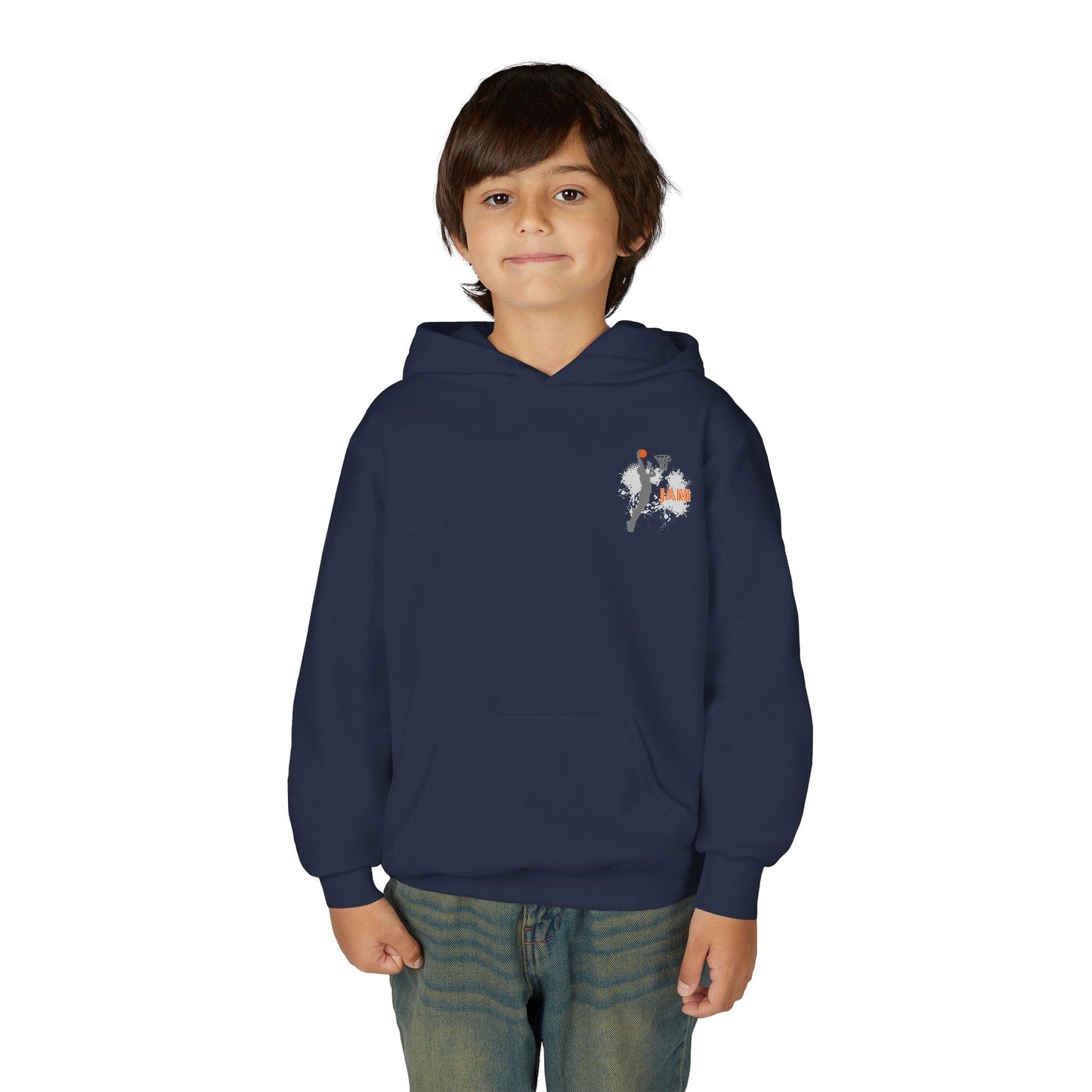 Youth Basketball Hoodie — 'Jam' Slam Dunk Graphic