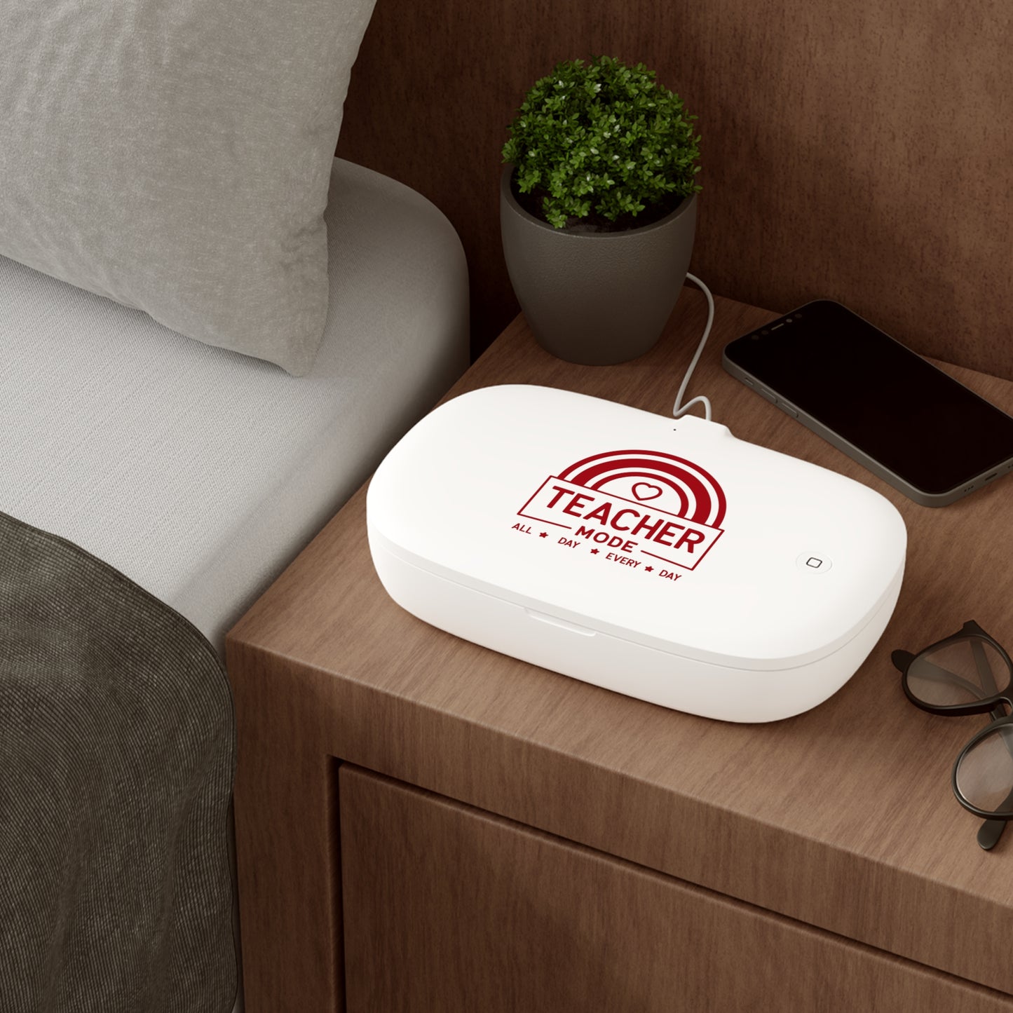 UV Phone Sanitizer & Wireless Charger for Teachers - Teacher Mode All Day Every Day