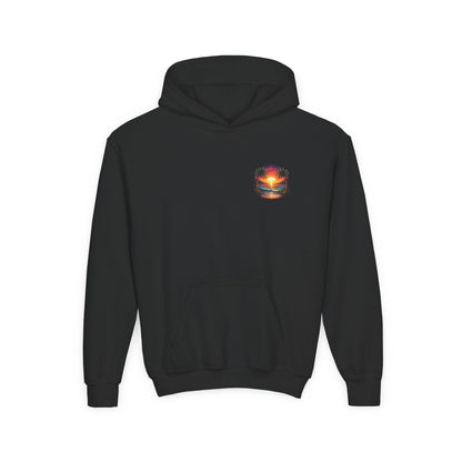 Youth Hoodie — Tropical Sunset Palm Beach Graphic