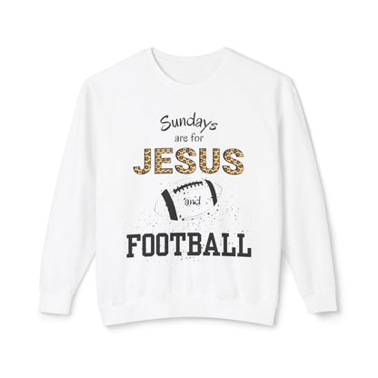 Sundays are for Jesus and Football Unisex Lightweight Crewneck Sweatshirt