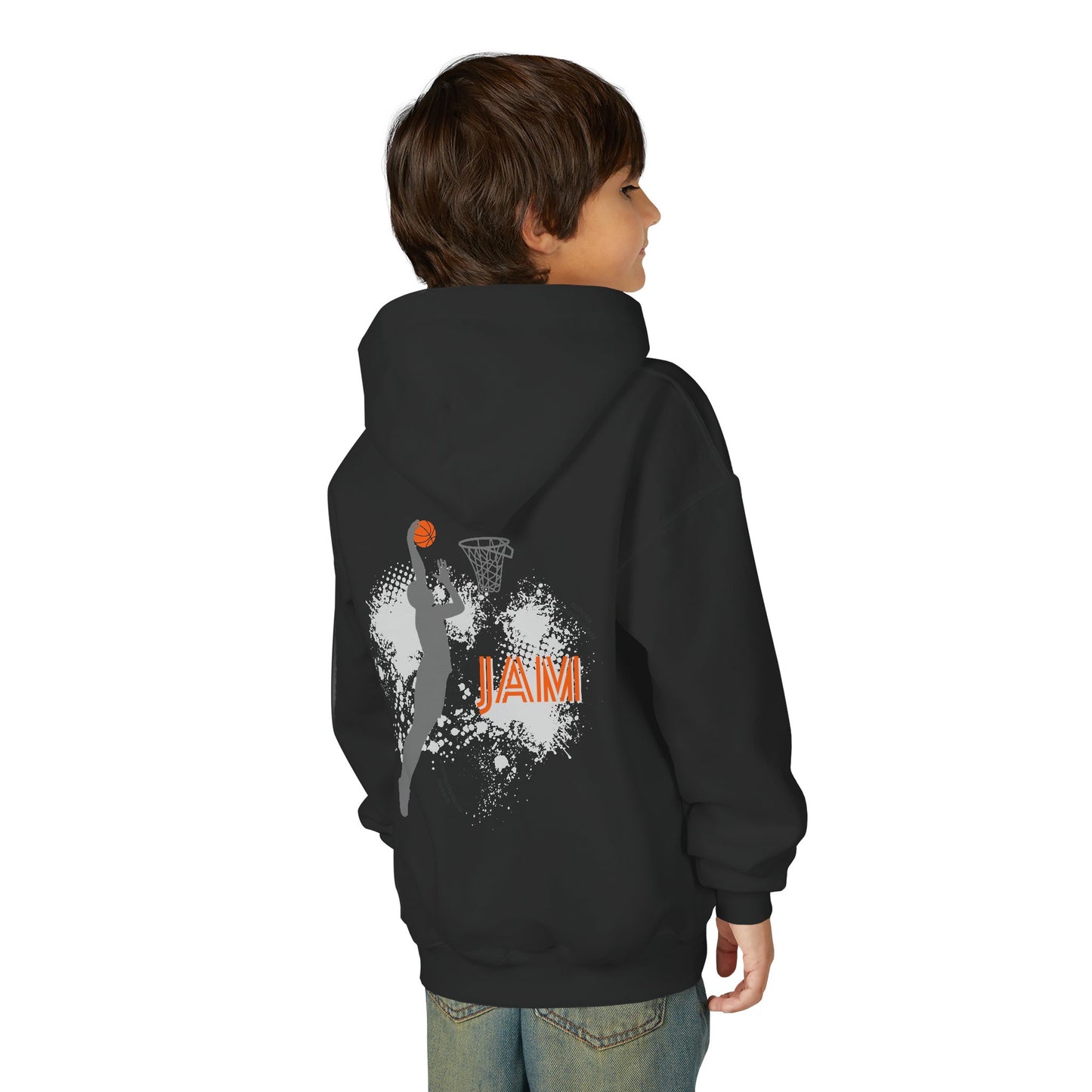 Youth Basketball Hoodie — 'Jam' Slam Dunk Graphic
