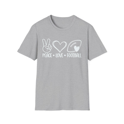 Peace Love Football Unisex Softstyle T-Shirt