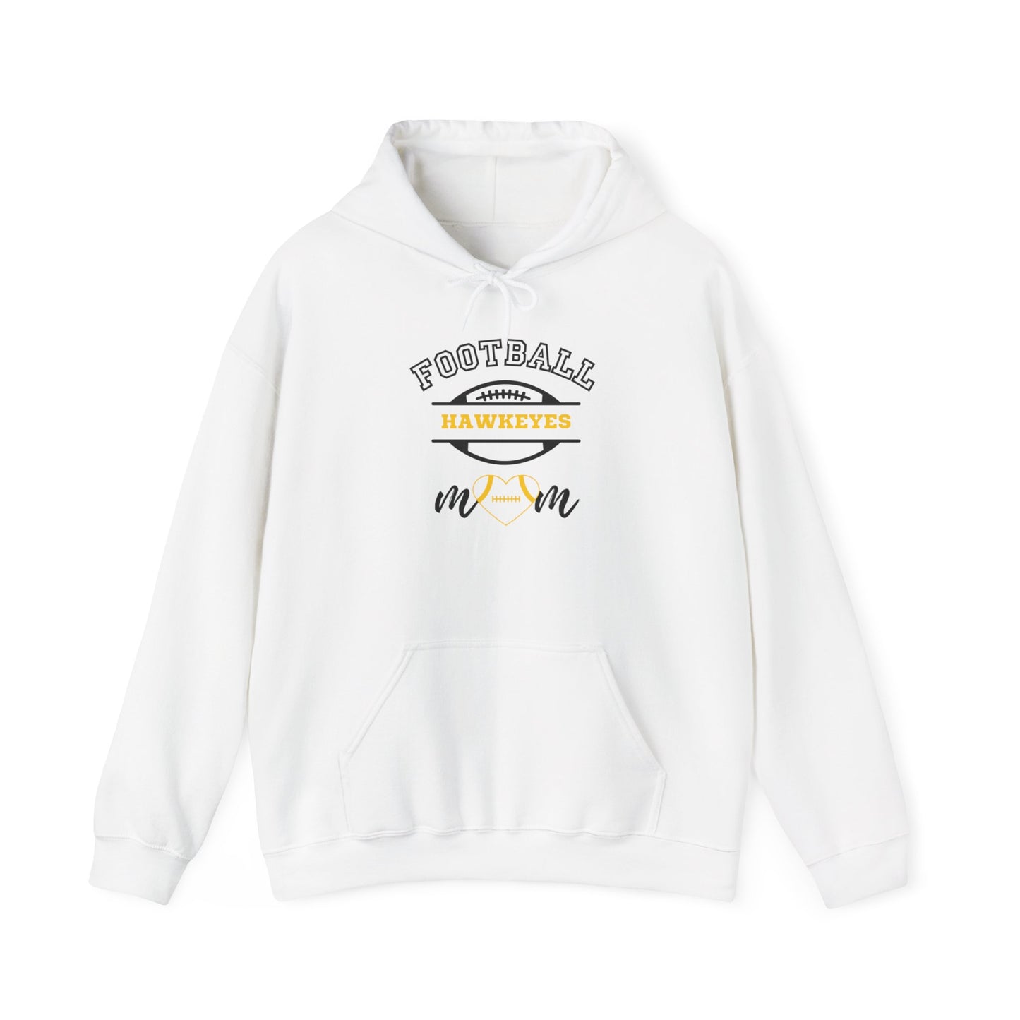 Football Mom Hawkeys Unisex Heavy Blend™ Hooded Sweatshirt