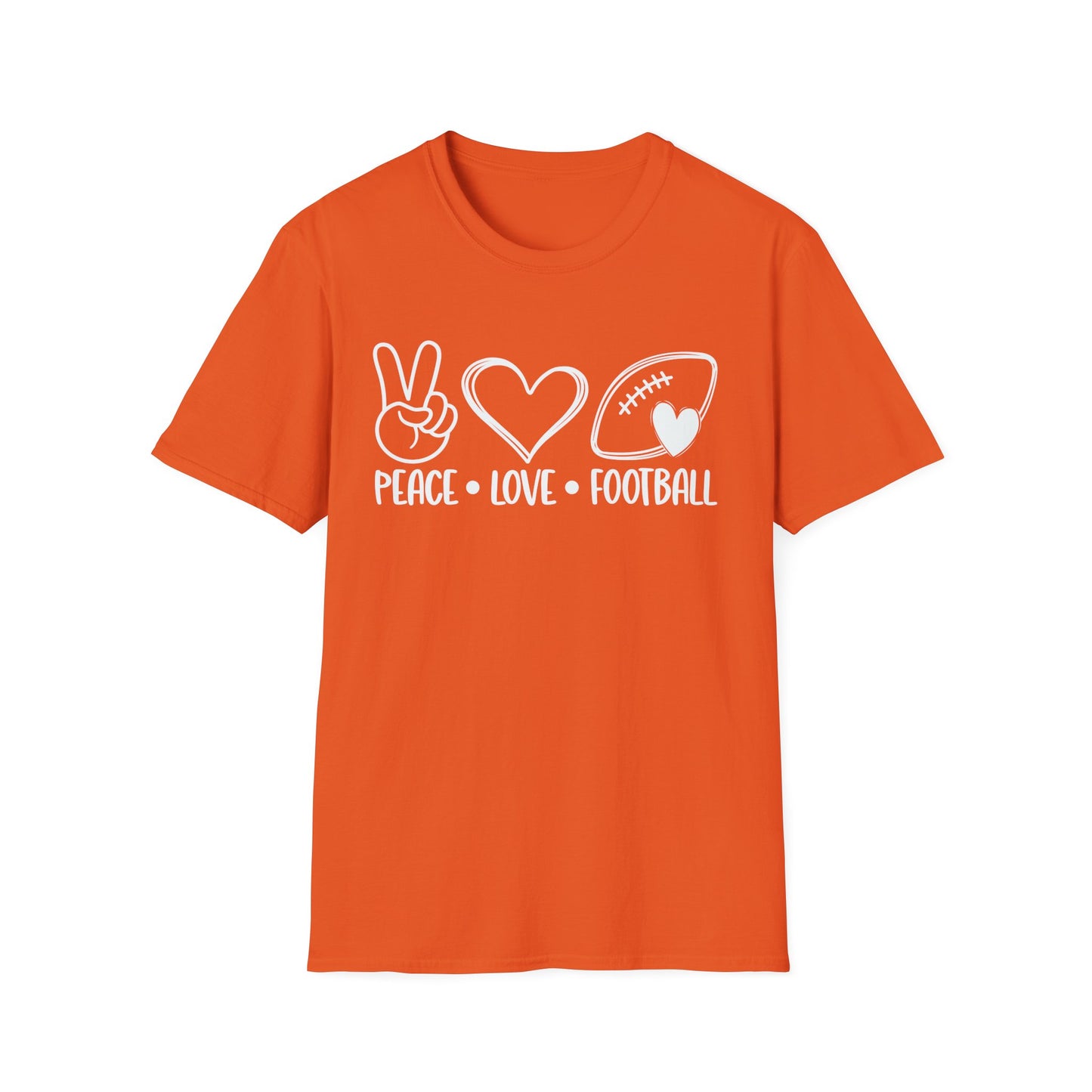 Peace Love Football Unisex Softstyle T-Shirt