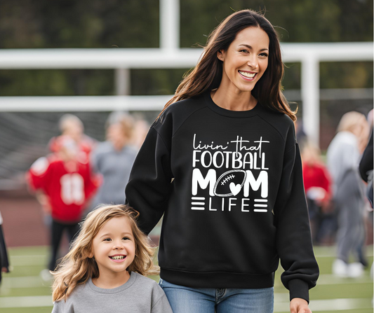 Living that Football Mom Life Crewneck Sweatshirt