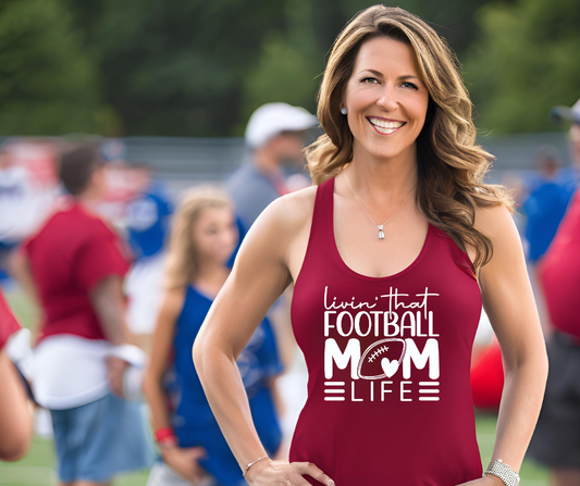 Living That Football Mom Life Racerback Tank