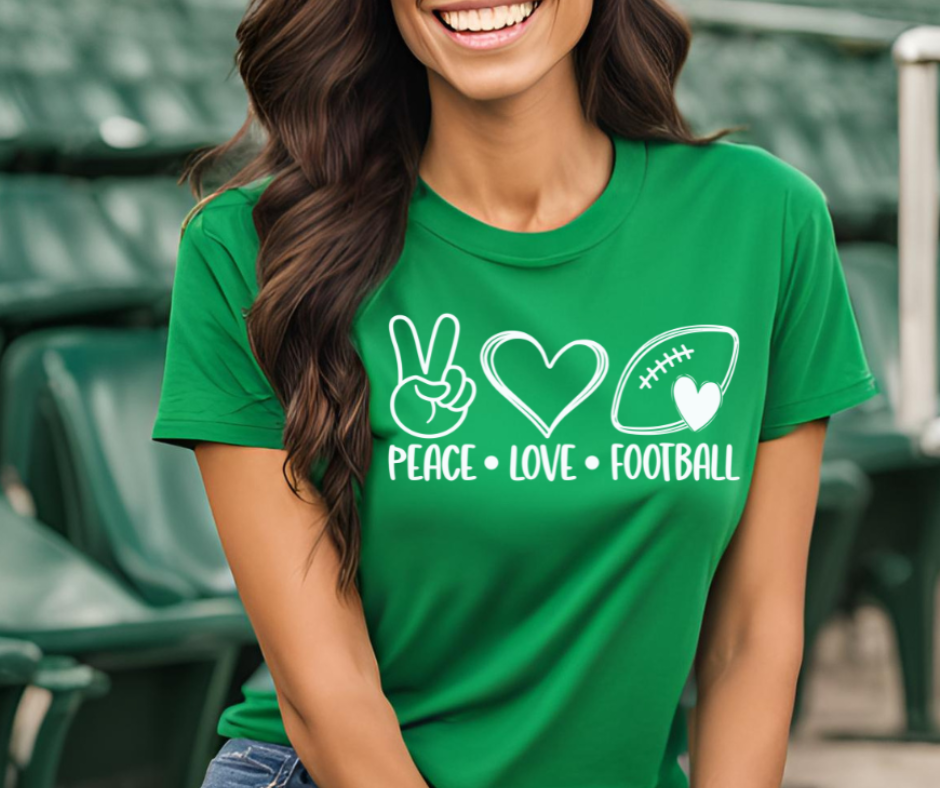 Peace Love Football Unisex Softstyle T-Shirt