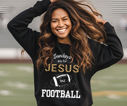 Sundays are for Jesus and Football Unisex Lightweight Crewneck Sweatshirt