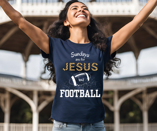 Sundays are for Jesus and Football Unisex Jersey Short Sleeve Tee